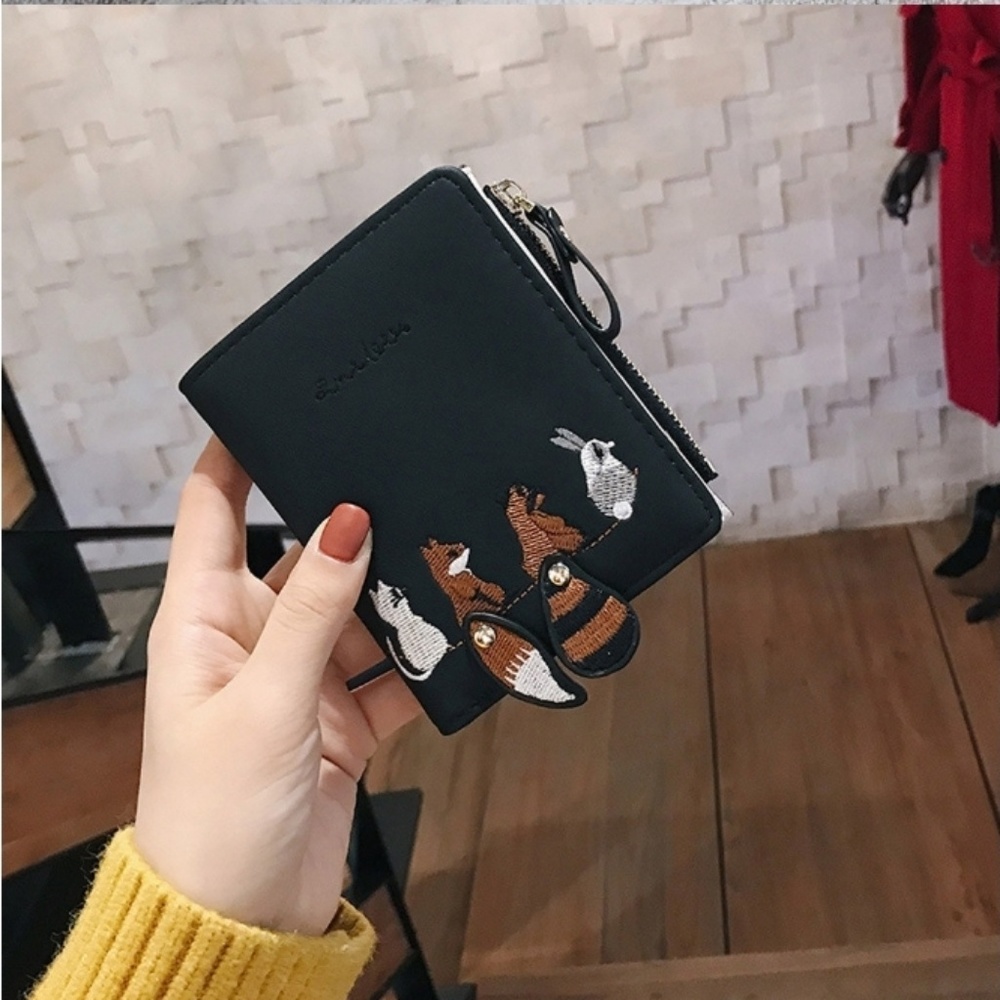 NEW FOXY Leather Wallet Multi Card Slot Coin Purse